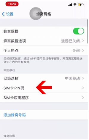 五峰苹果14维修网分享如何给iPhone14的SIM卡设置密码 