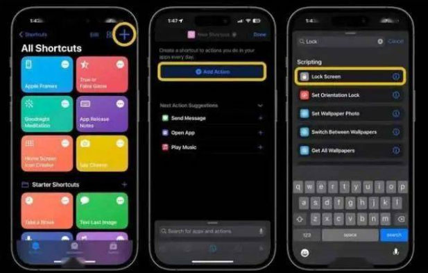 五峰苹果14锁屏维修店分享iPhone14升级iOS16.4后如何创建锁屏快捷方式 